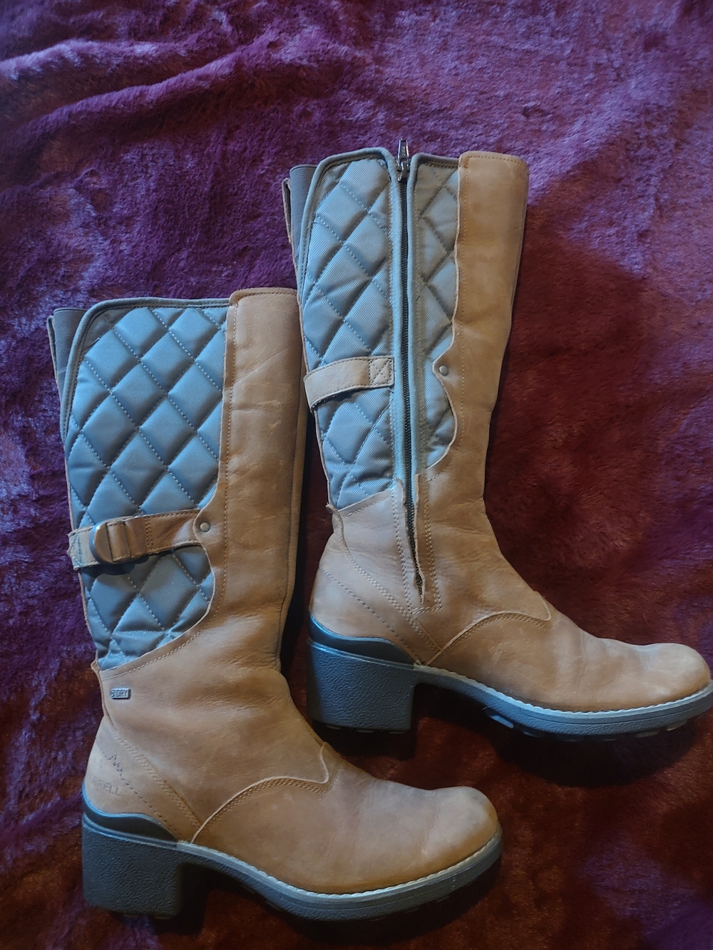 Merrell Brown Riding Heeled Boots - Picture 5 of 6